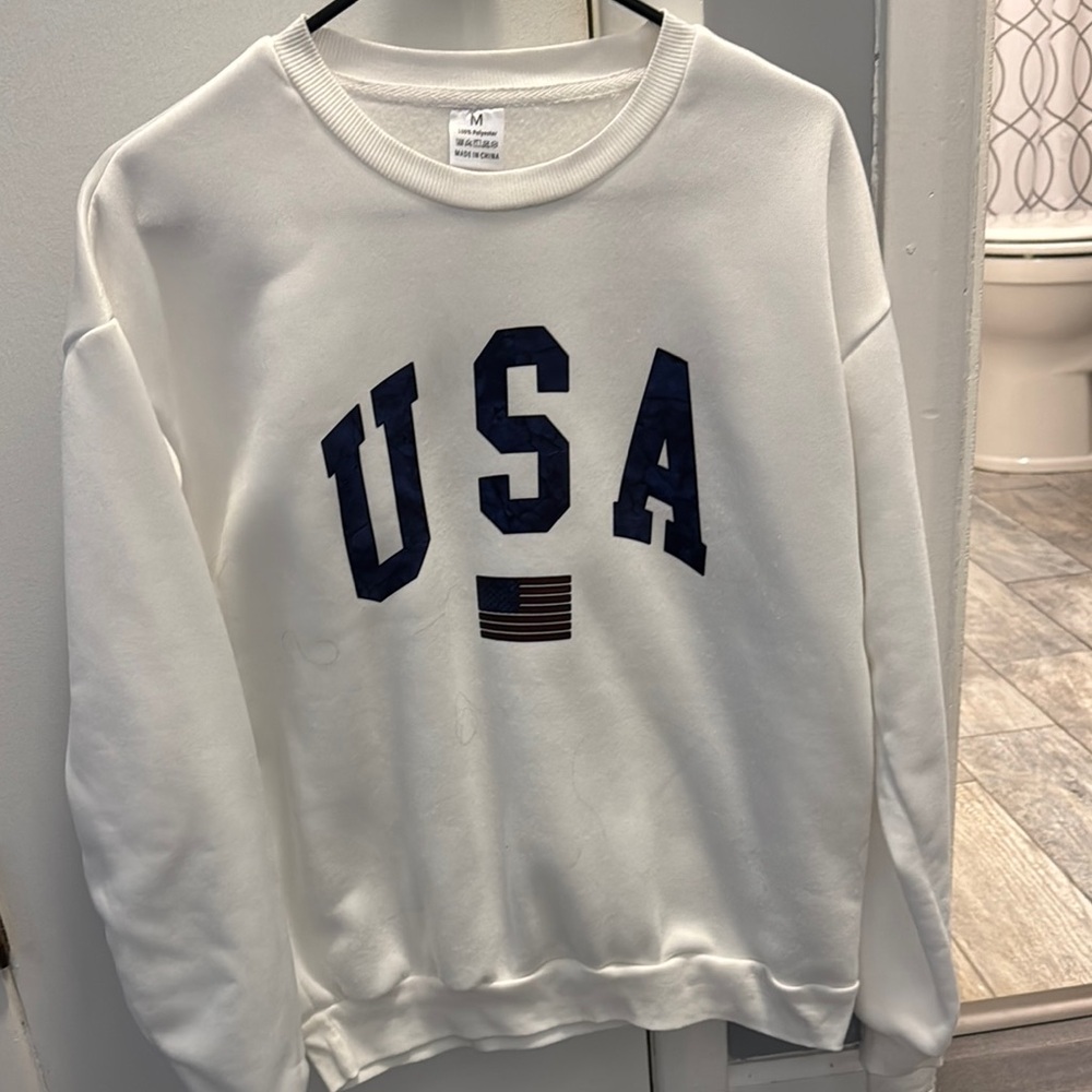 White USA Sweatshirt